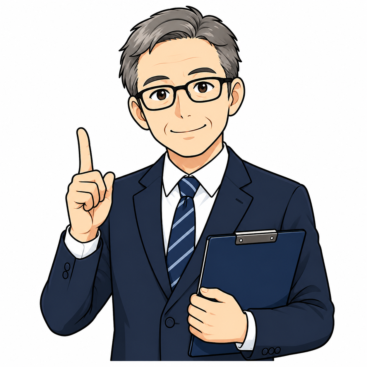 指を立てて説明する運行管理者