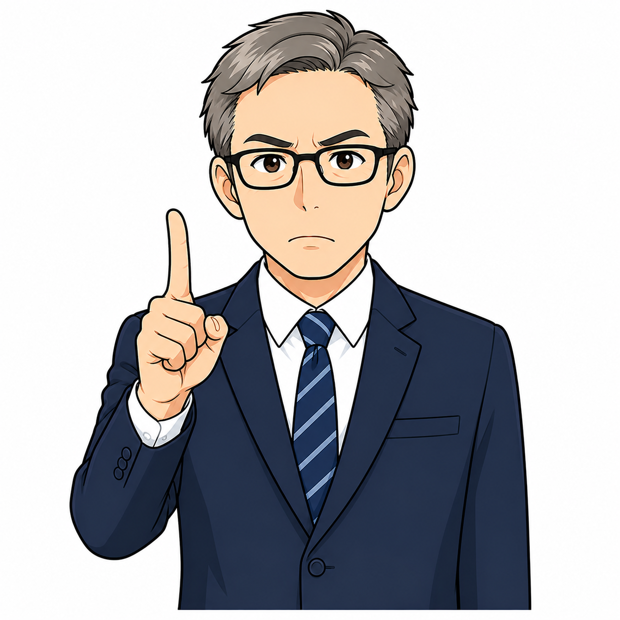 指を立てて指摘する運行管理者